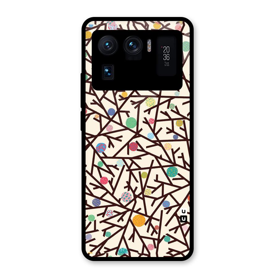 Stem Pattern Glass Back Case for Mi 11 Ultra