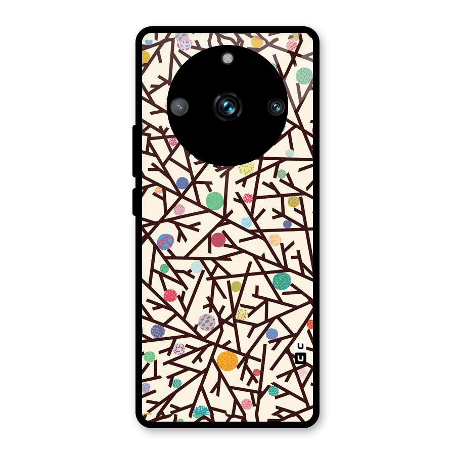Stem Pattern Glass Back Case for Realme 11 Pro