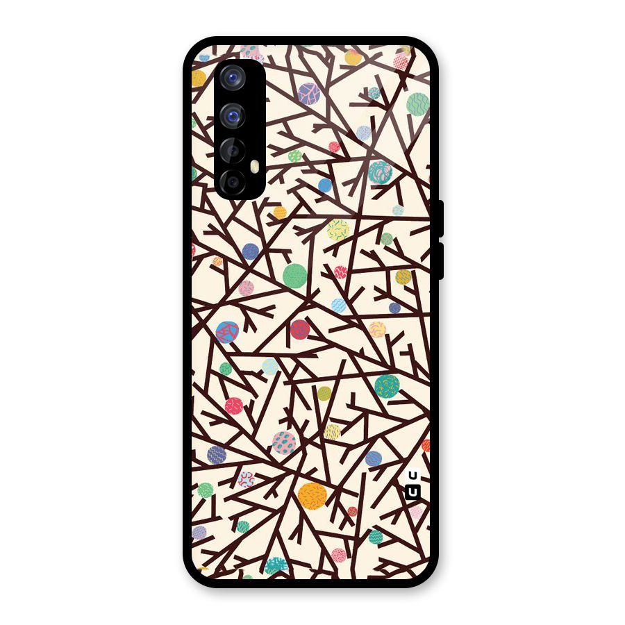 Stem Pattern Glass Back Case for Realme 7