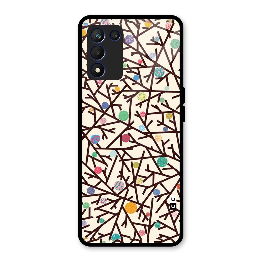 Stem Pattern Glass Back Case for Realme 9 5G Speed