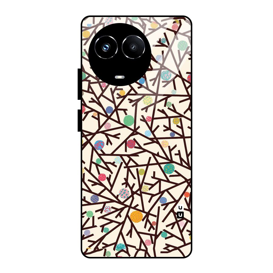 Stem Pattern Glass Back Case for Realme Narzo 60X