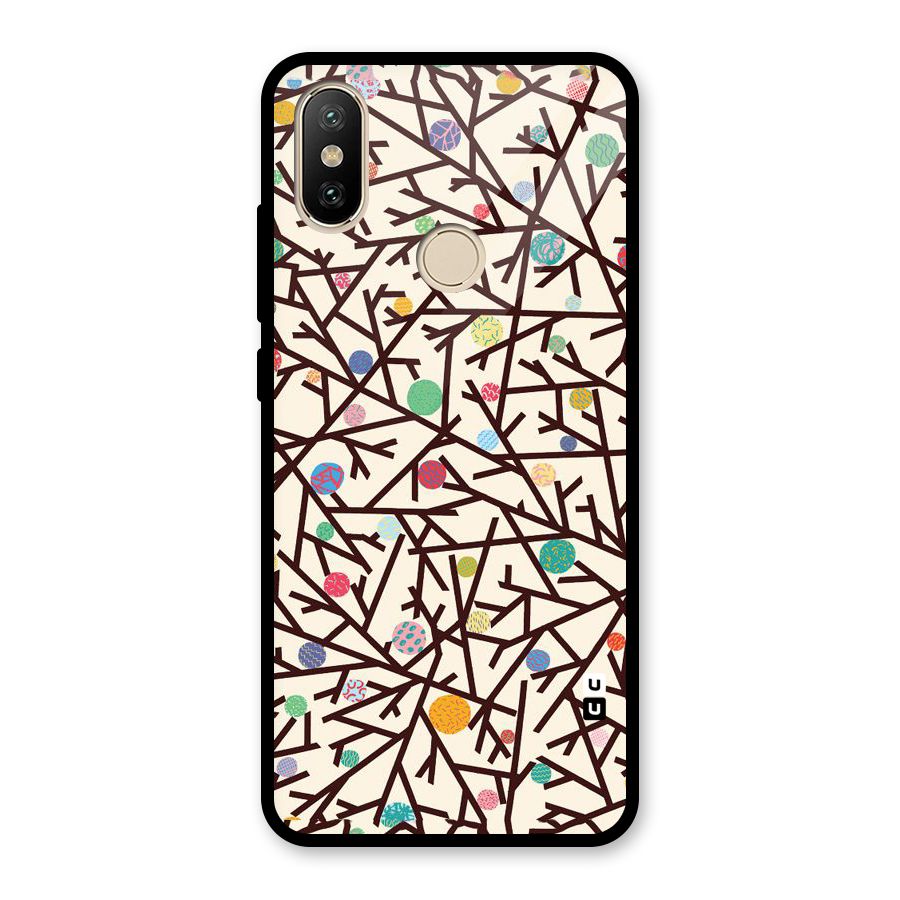 Stem Pattern Glass Back Case for Redmi A2