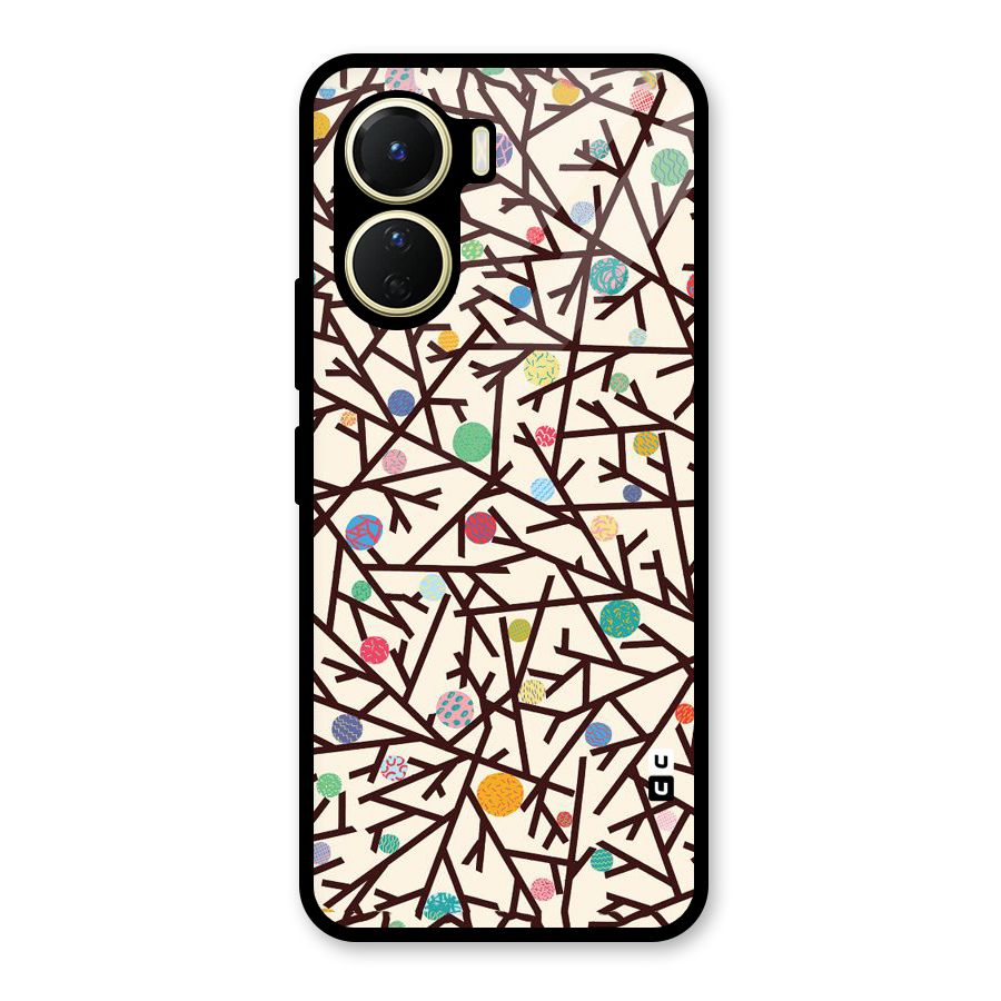 Stem Pattern Glass Back Case for Vivo Y16