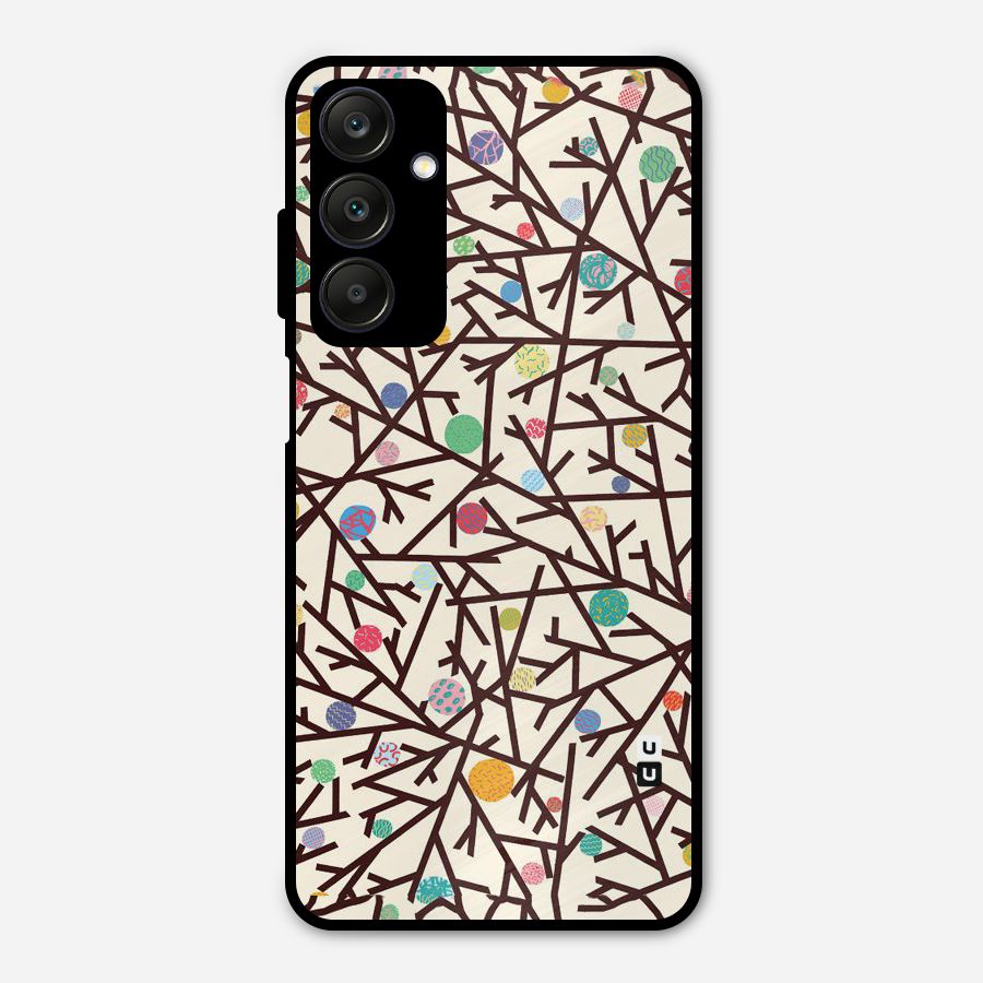 Stem Pattern Metal Back Case for Galaxy A25 5G