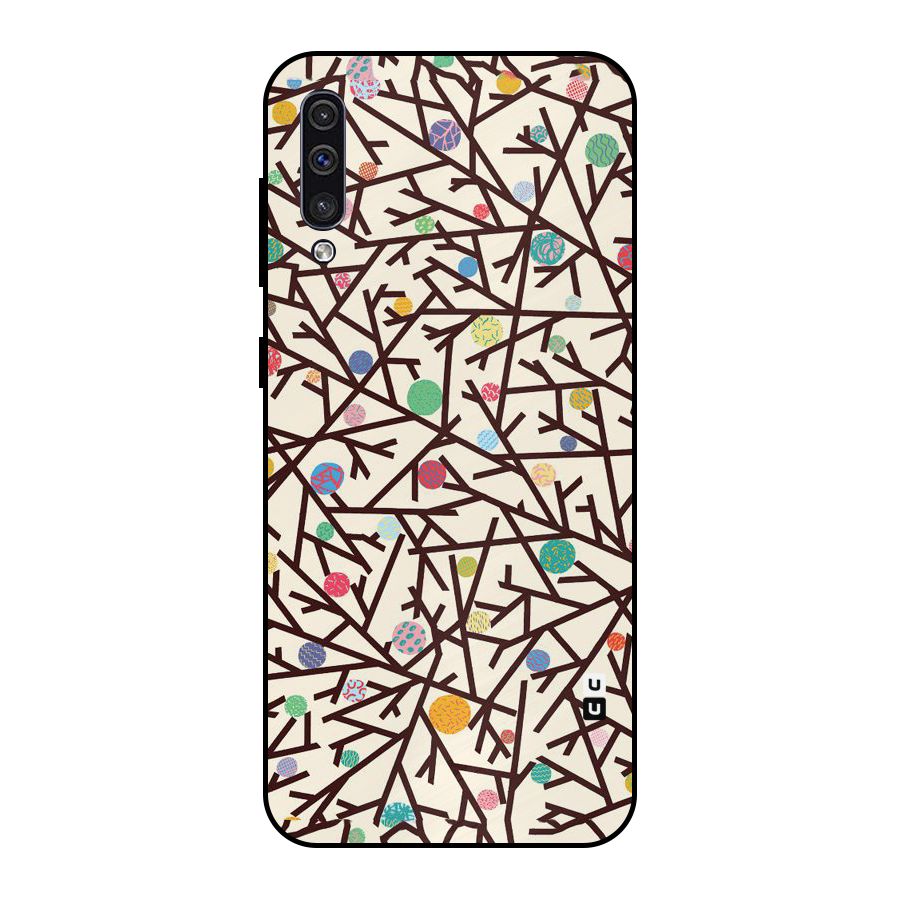 Stem Pattern Metal Back Case for Galaxy A30s
