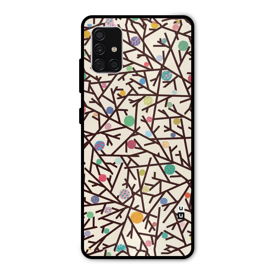 Stem Pattern Metal Back Case for Galaxy A51