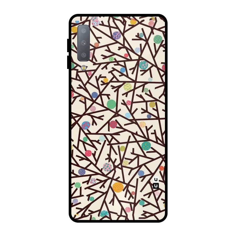 Stem Pattern Metal Back Case for Galaxy A7 (2018)