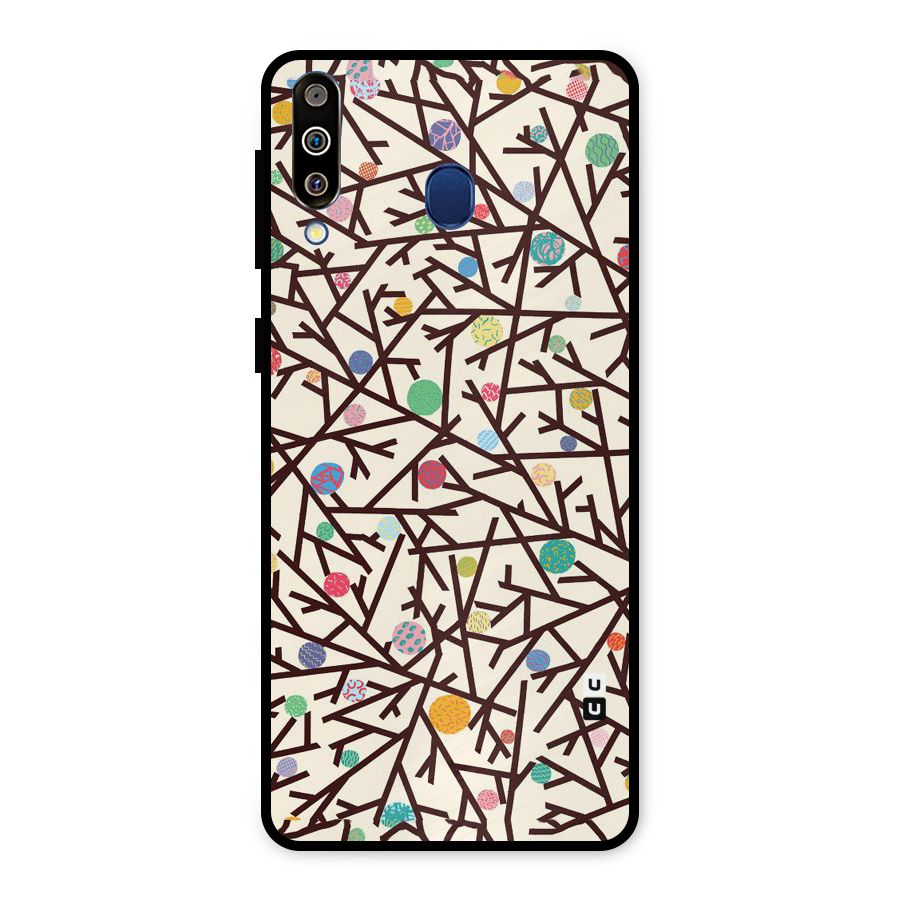 Stem Pattern Metal Back Case for Galaxy M30