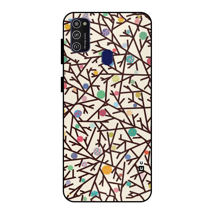 Stem Pattern Metal Back Case for Galaxy M30s