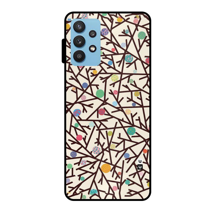 Stem Pattern Metal Back Case for Galaxy M32 5G