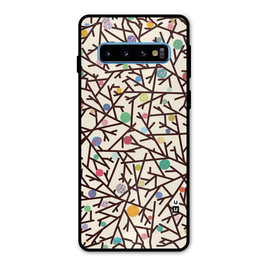 Stem Pattern Metal Back Case for Galaxy S10