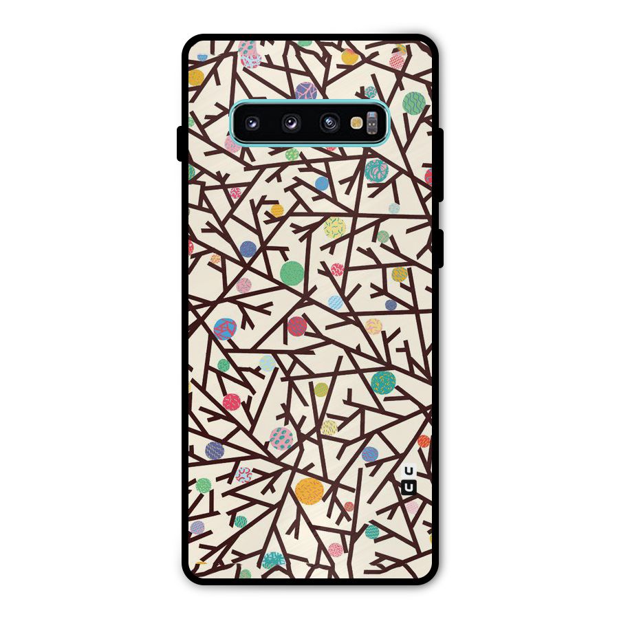 Stem Pattern Metal Back Case for Galaxy S10 Plus