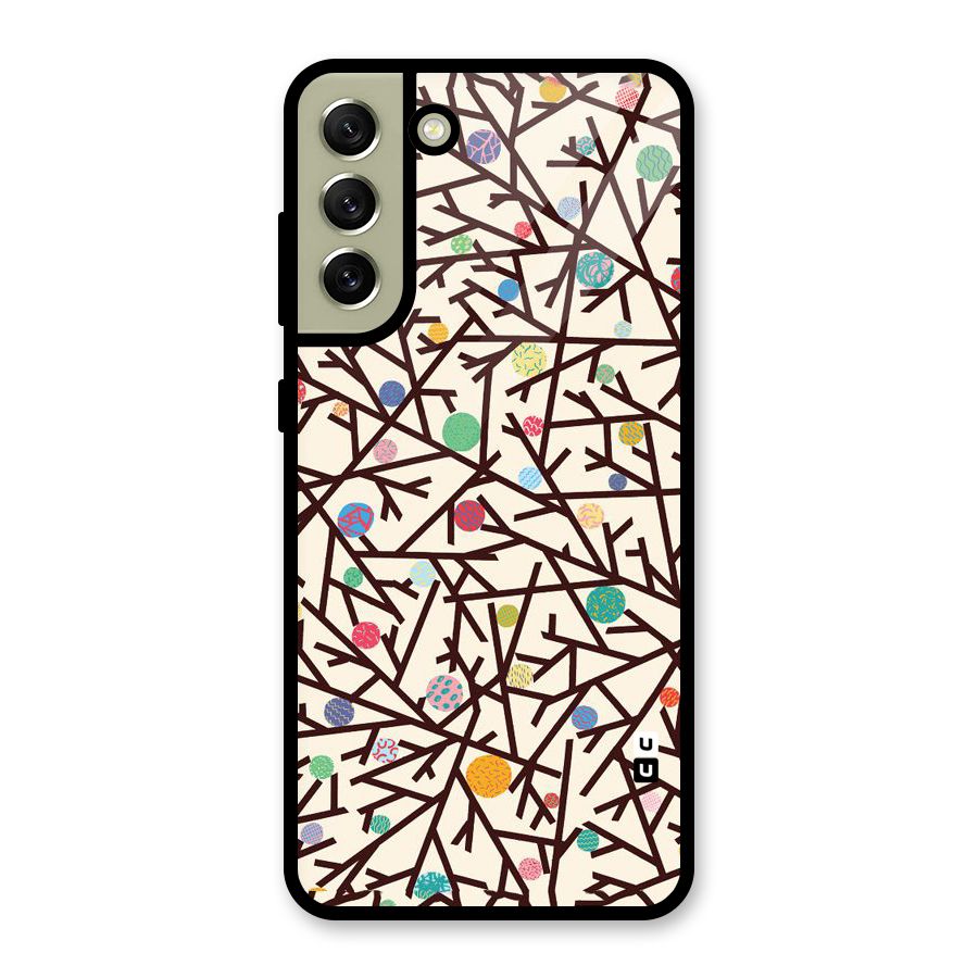 Stem Pattern Metal Back Case for Galaxy S21 FE 5G (2023)