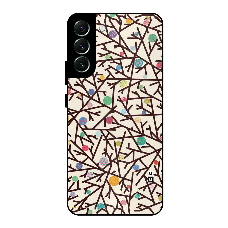 Stem Pattern Metal Back Case for Galaxy S22 Plus 5G