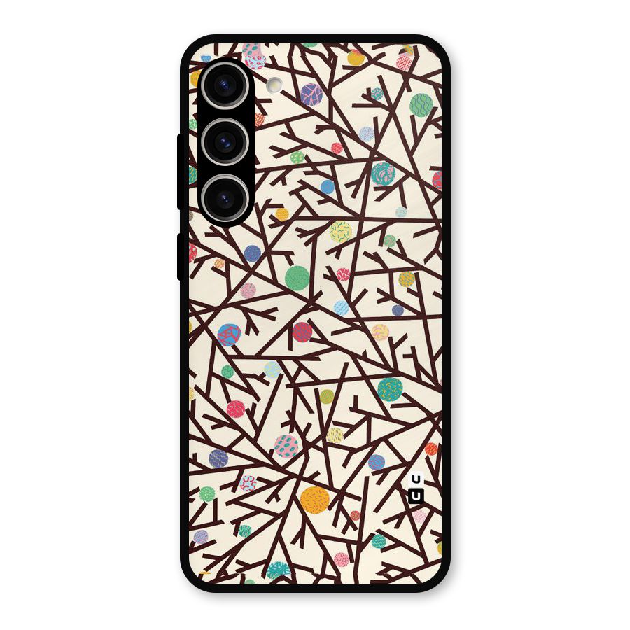 Stem Pattern Metal Back Case for Galaxy S23 Plus