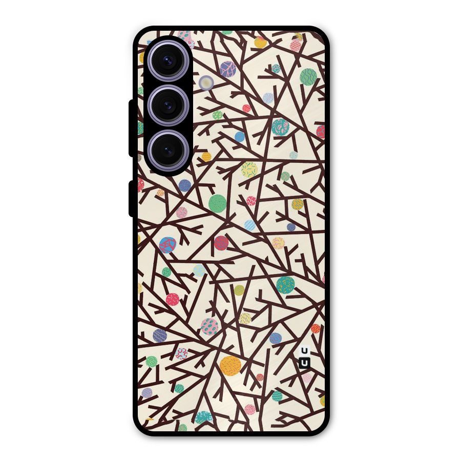 Stem Pattern Metal Back Case for Galaxy S24