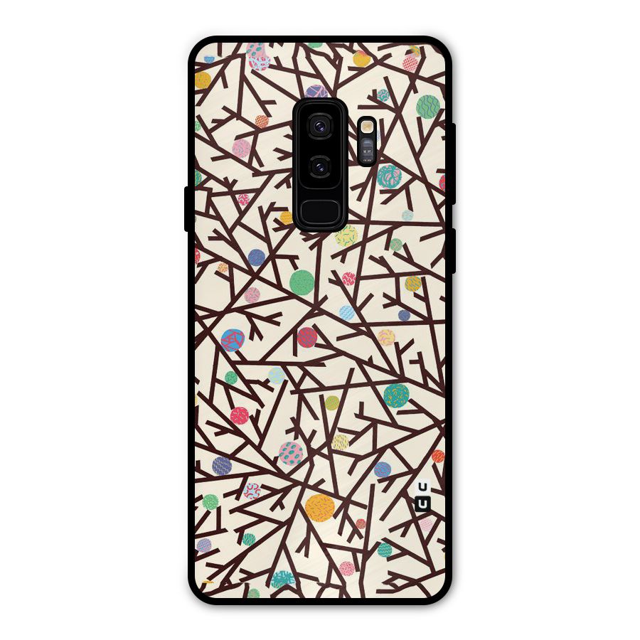 Stem Pattern Metal Back Case for Galaxy S9 Plus