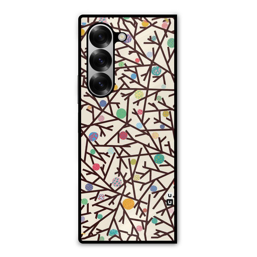 Stem Pattern Metal Back Case for Galaxy Z Fold6