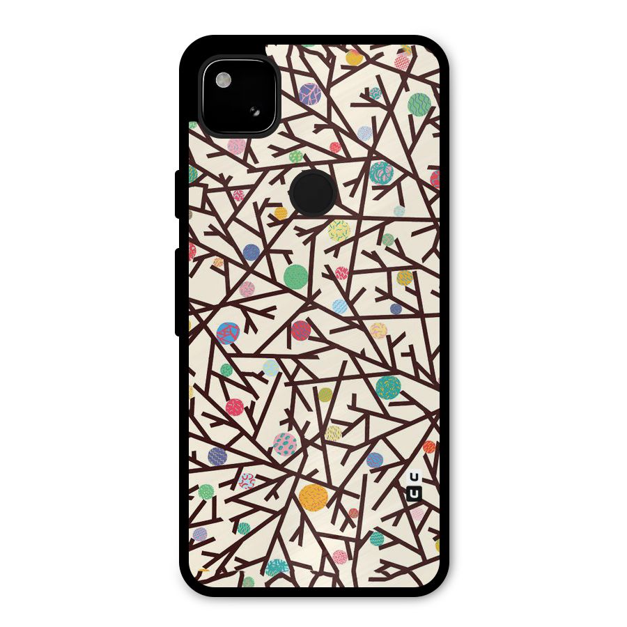 Stem Pattern Metal Back Case for Google Pixel 4a