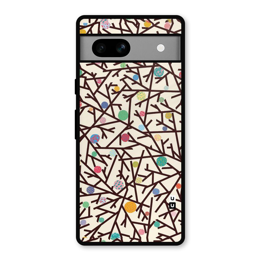 Stem Pattern Metal Back Case for Google Pixel 7a