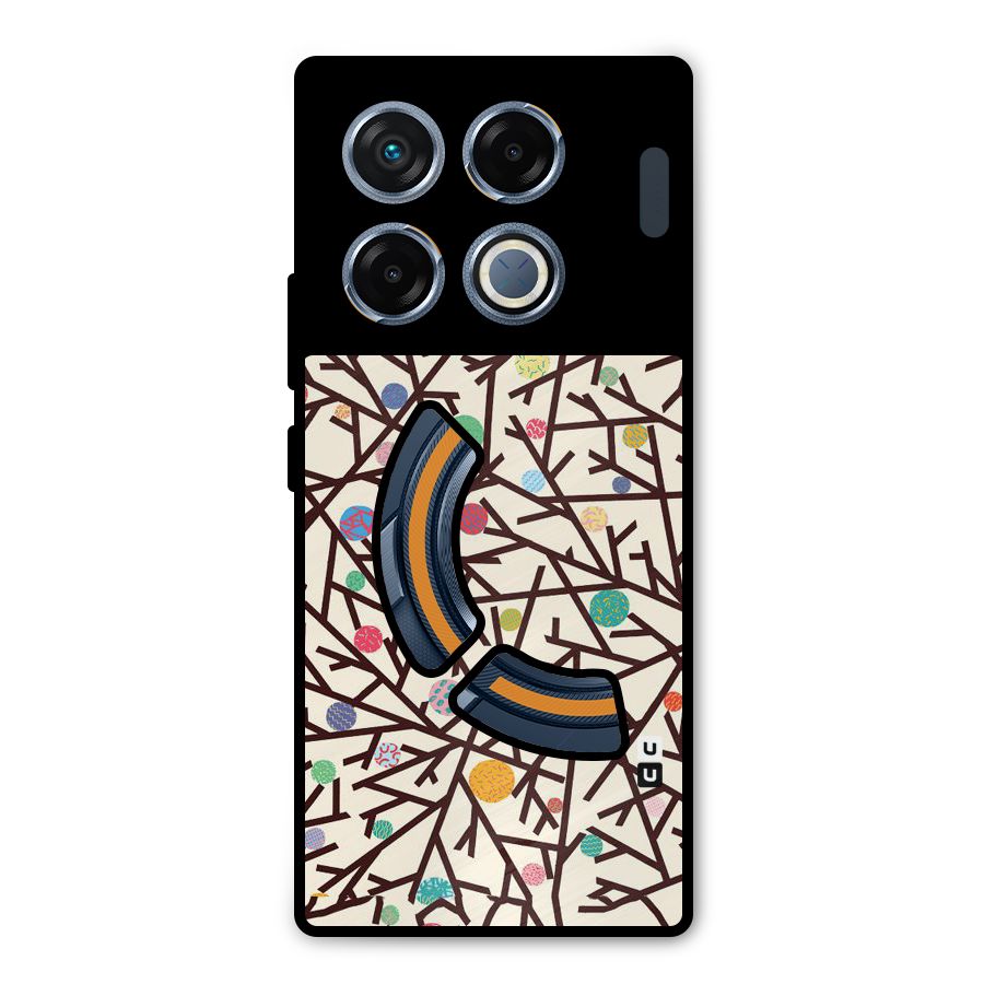 Stem Pattern Metal Back Case for Infinix GT 20 Pro
