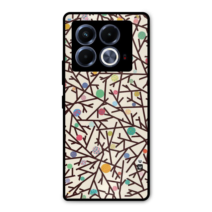 Stem Pattern Metal Back Case for Infinix Note 40 5G