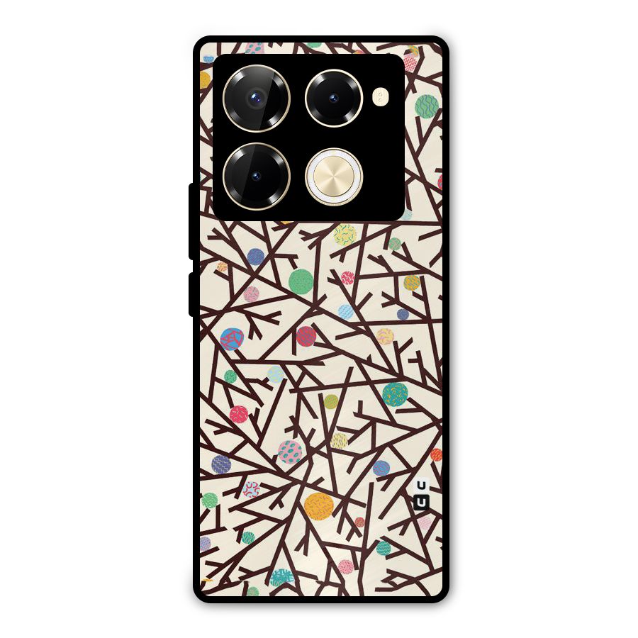 Stem Pattern Metal Back Case for Infinix Note 40 Pro Plus