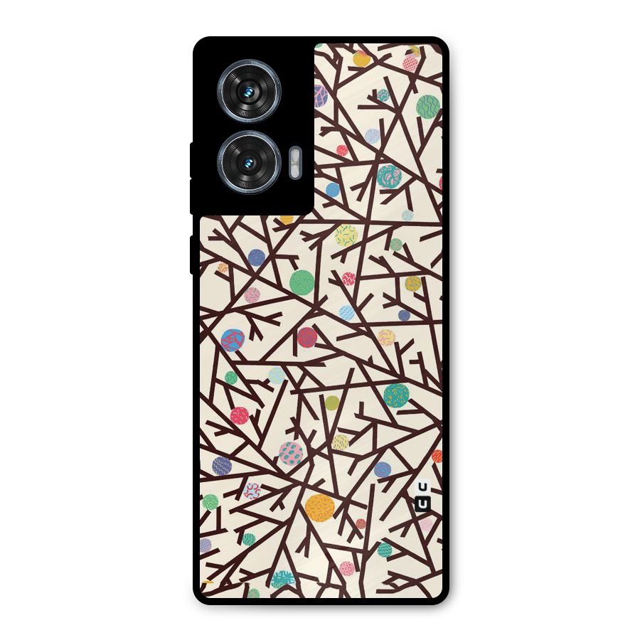 Stem Pattern Metal Back Case for Motorola Edge 50 Fusion