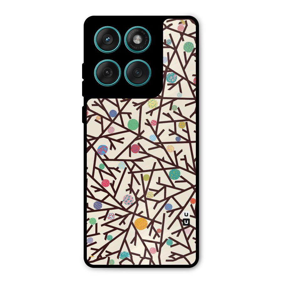 Stem Pattern Metal Back Case for Motorola Edge 60 Fusion