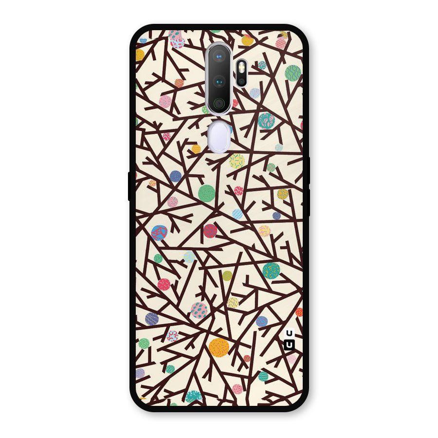 Stem Pattern Metal Back Case for Oppo A9 (2020)