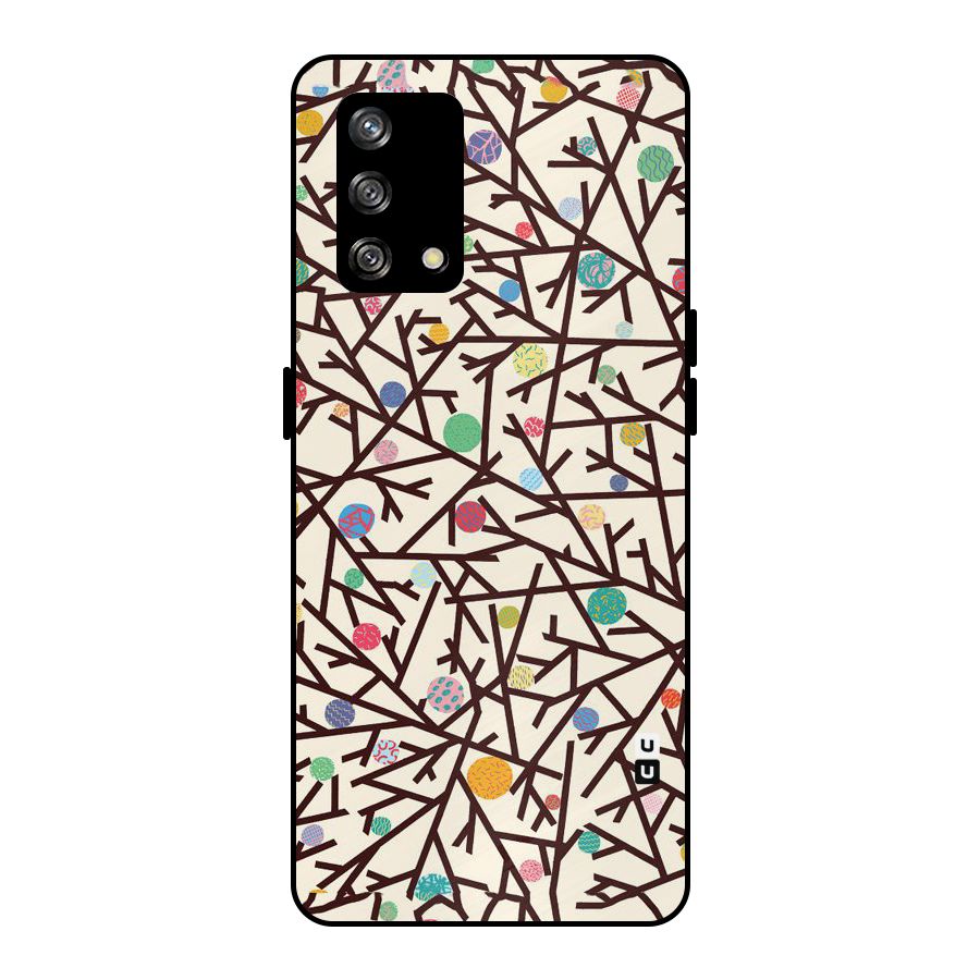 Stem Pattern Metal Back Case for Oppo F19