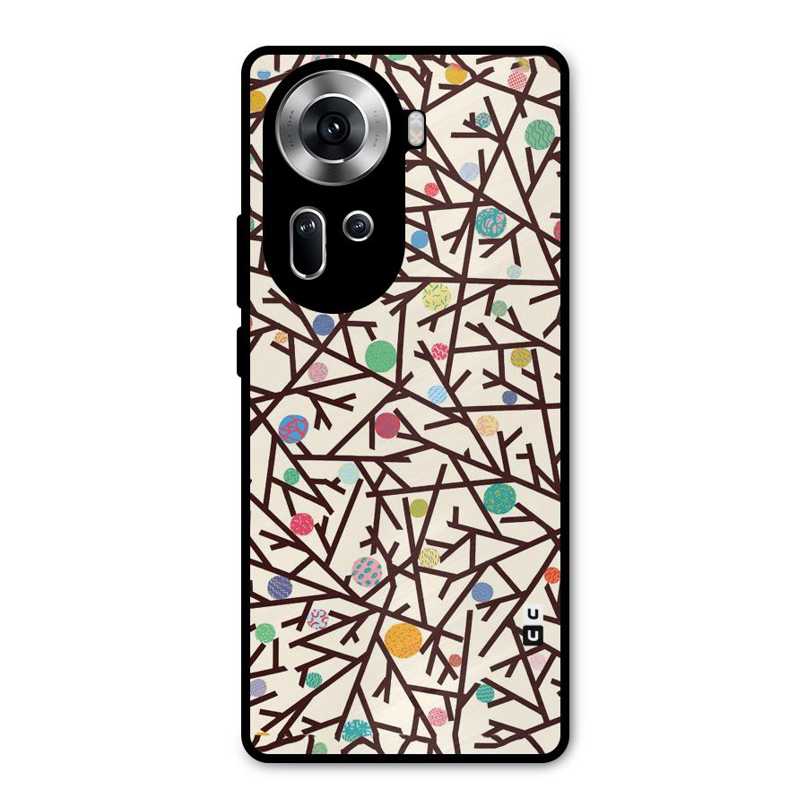 Stem Pattern Metal Back Case for Oppo Reno11 5G