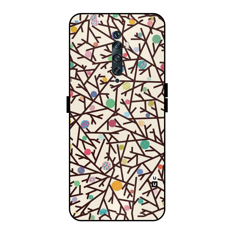 Stem Pattern Metal Back Case for Oppo Reno2 F