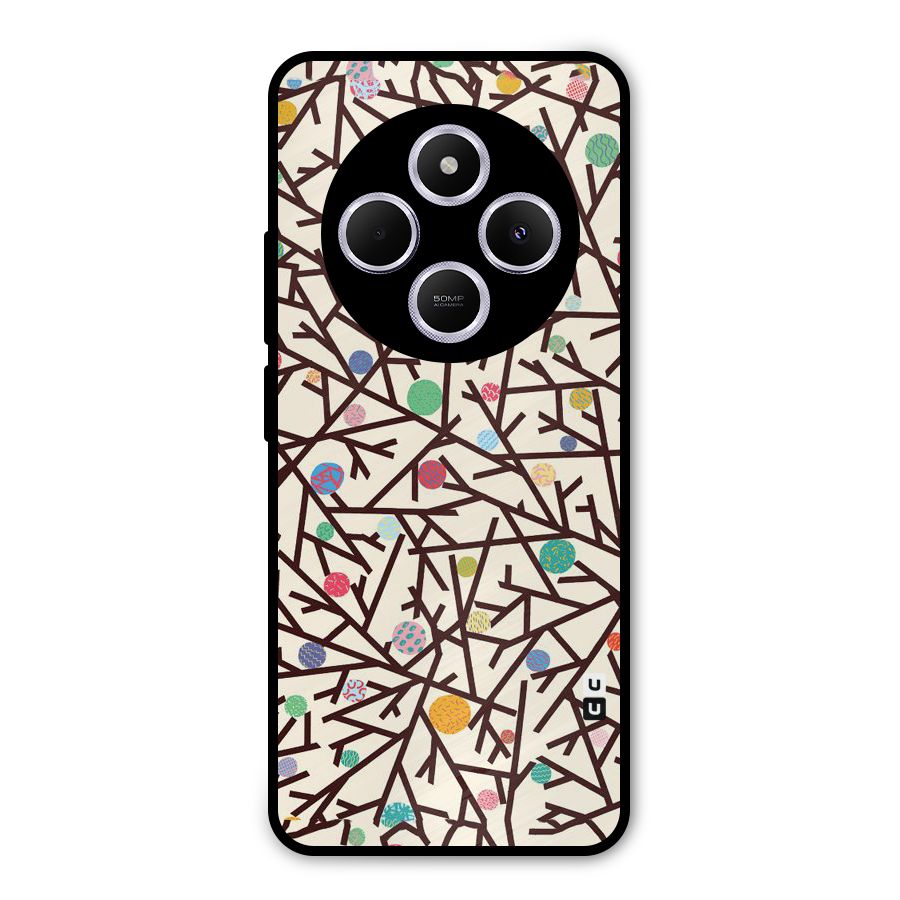 Stem Pattern Metal Back Case for Poco C75 5G