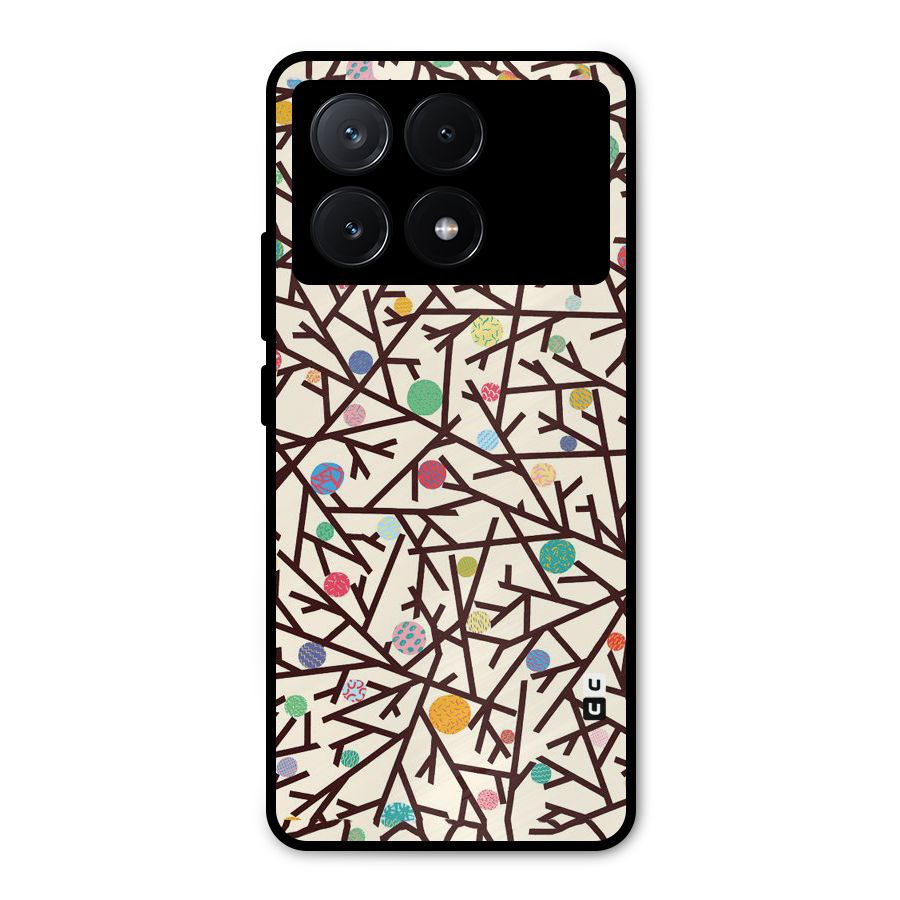 Stem Pattern Metal Back Case for Poco X6 Pro