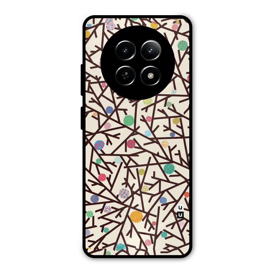 Stem Pattern Metal Back Case for Realme 12 5G