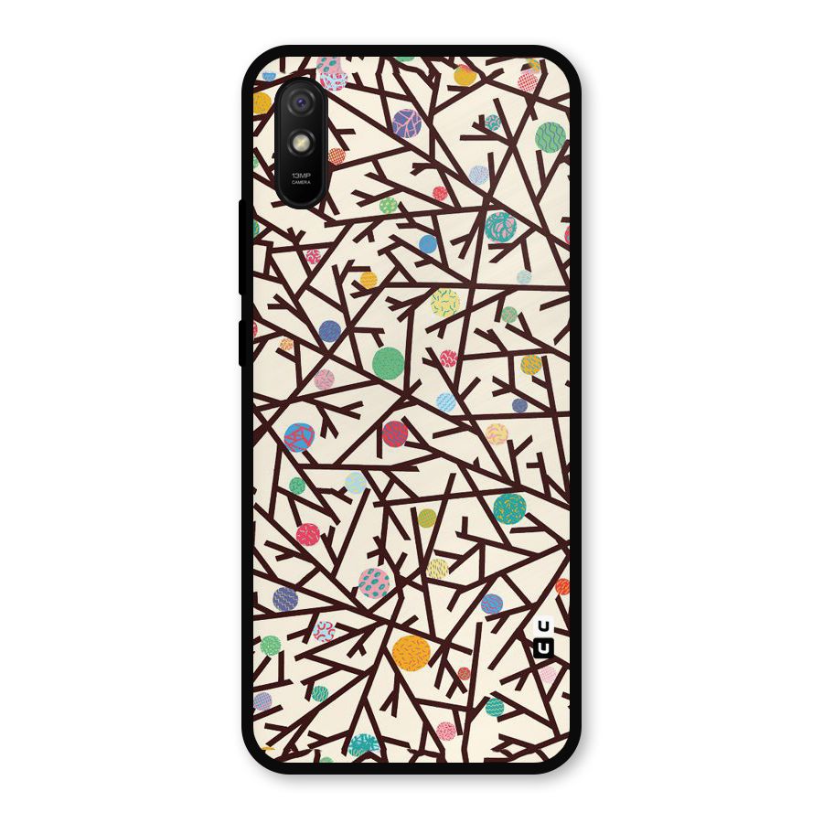 Stem Pattern Metal Back Case for Redmi 9a