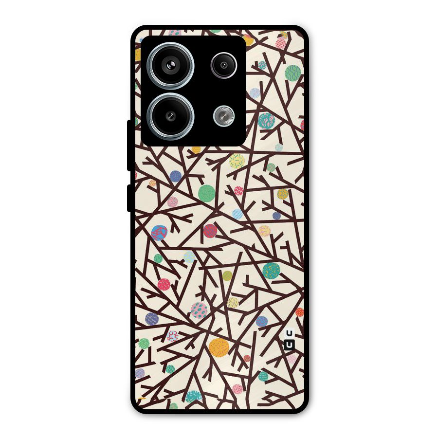 Stem Pattern Metal Back Case for Redmi Note 13 Pro 5G