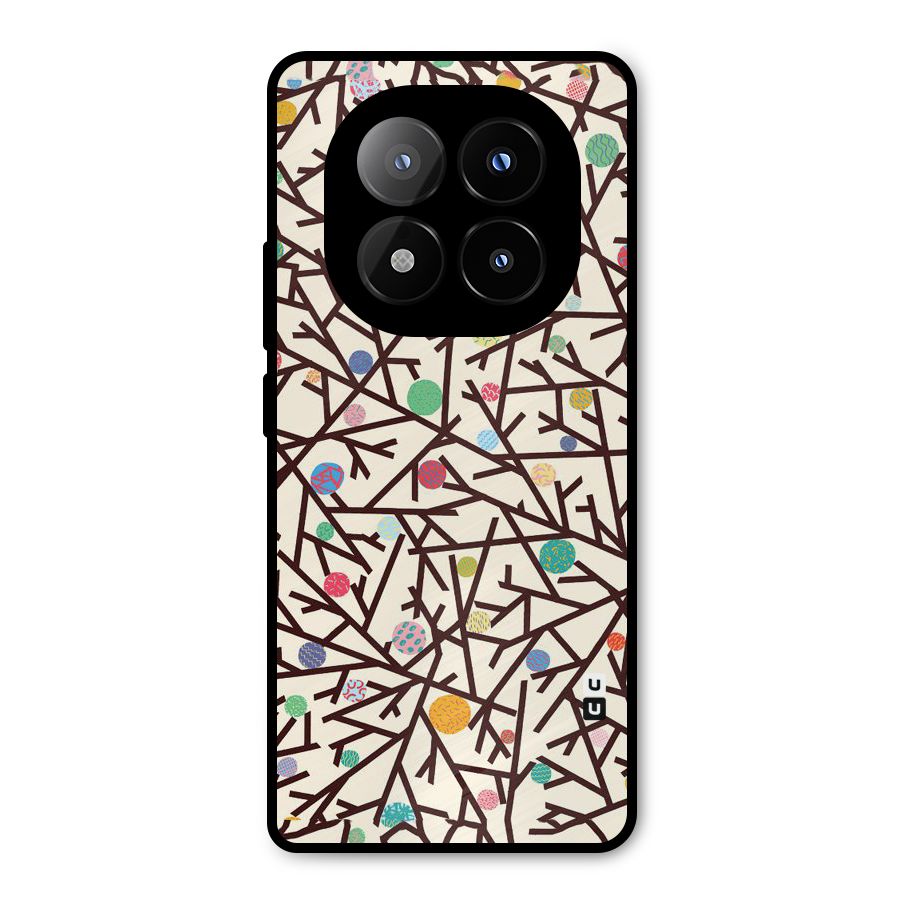Stem Pattern Metal Back Case for Redmi Note 14 Pro Plus 5G