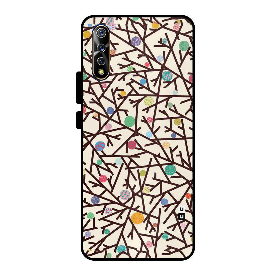 Stem Pattern Metal Back Case for Vivo S1