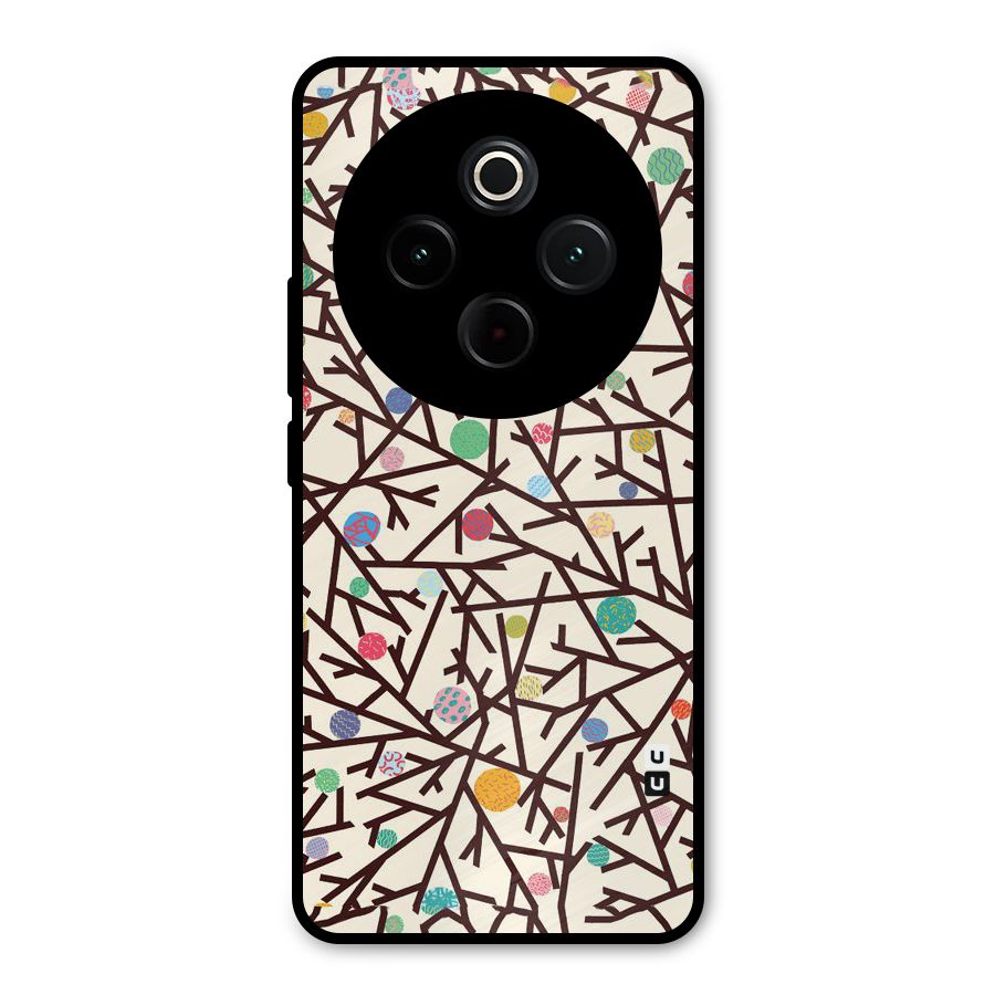 Stem Pattern Metal Back Case for Vivo T4