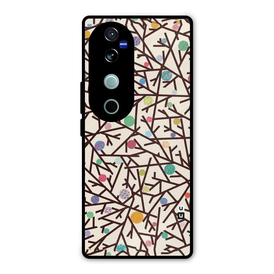 Stem Pattern Metal Back Case for Vivo V40