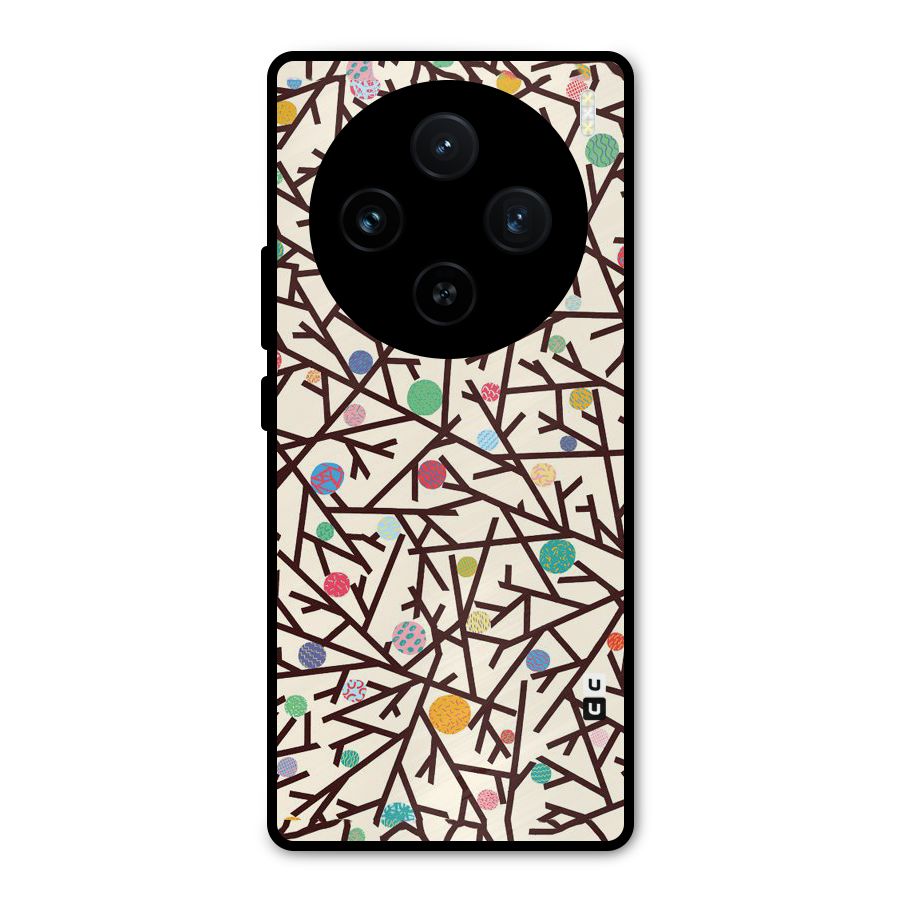 Stem Pattern Metal Back Case for Vivo X100