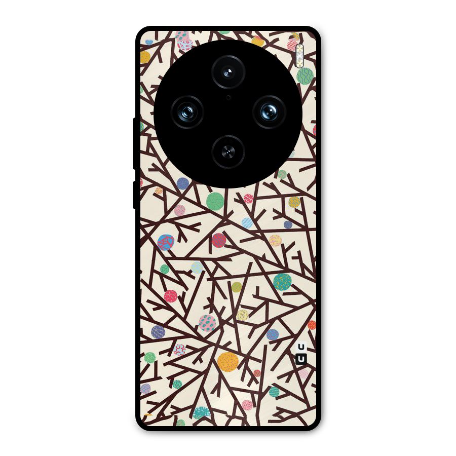 Stem Pattern Metal Back Case for Vivo X100 Pro