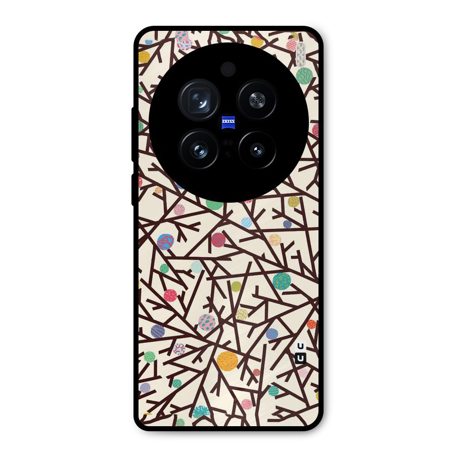Stem Pattern Metal Back Case for Vivo X200 Pro