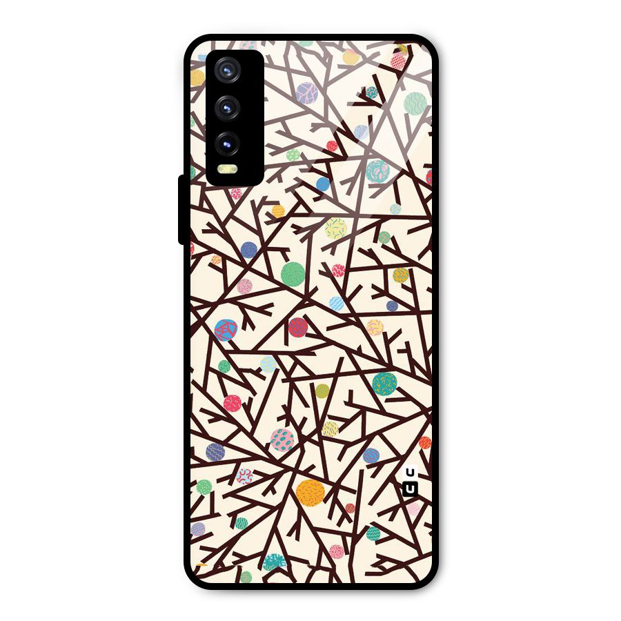Stem Pattern Metal Back Case for Vivo Y20g