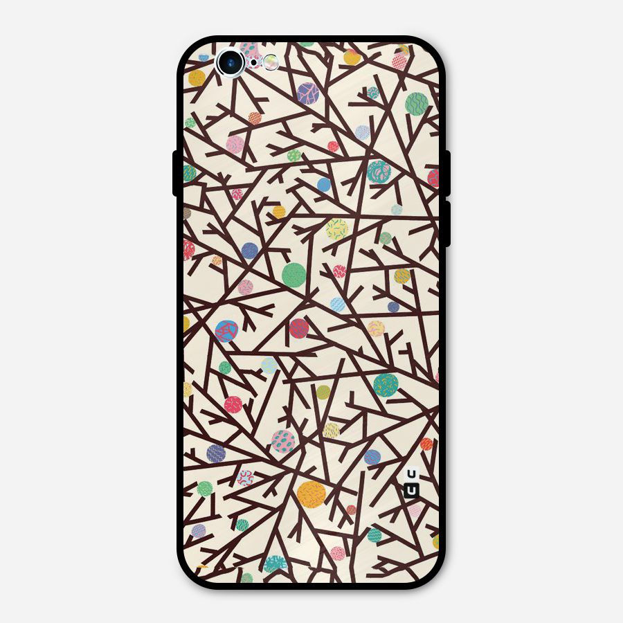 Stem Pattern Metal Back Case for iPhone 6 6s