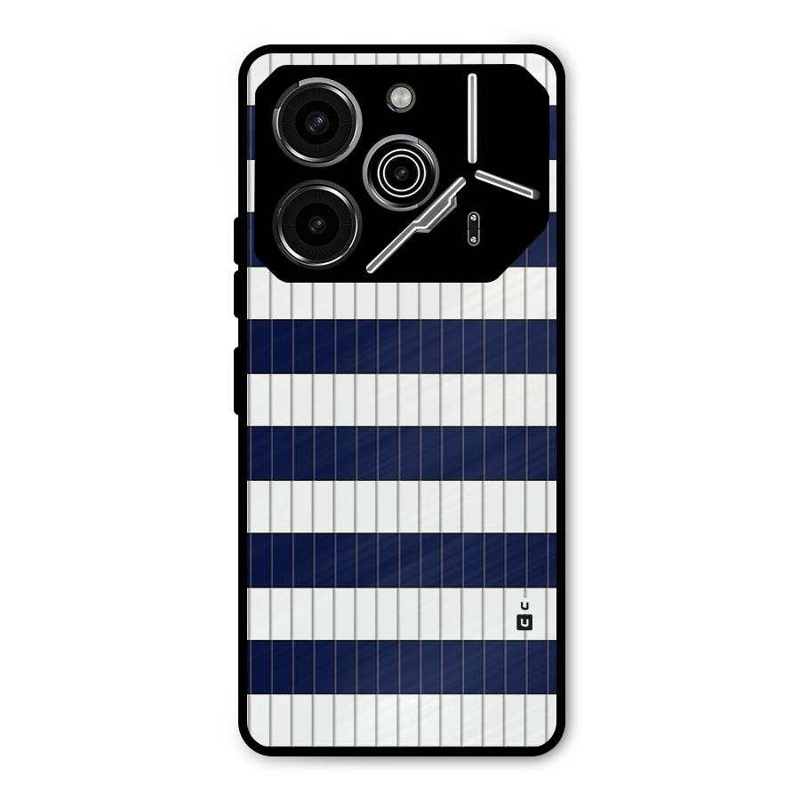 Step Stripes Metal Back Case for Tecno Pova 6 Pro