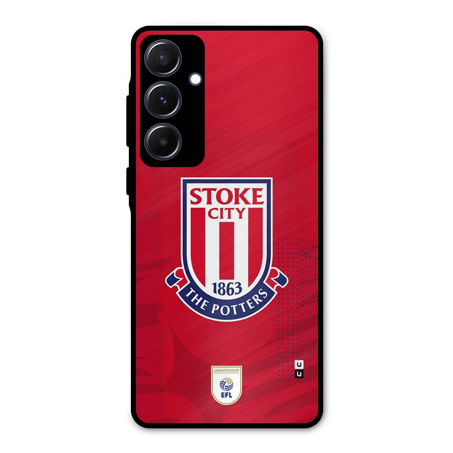 Stoke City Metal Back Case for Galaxy A55