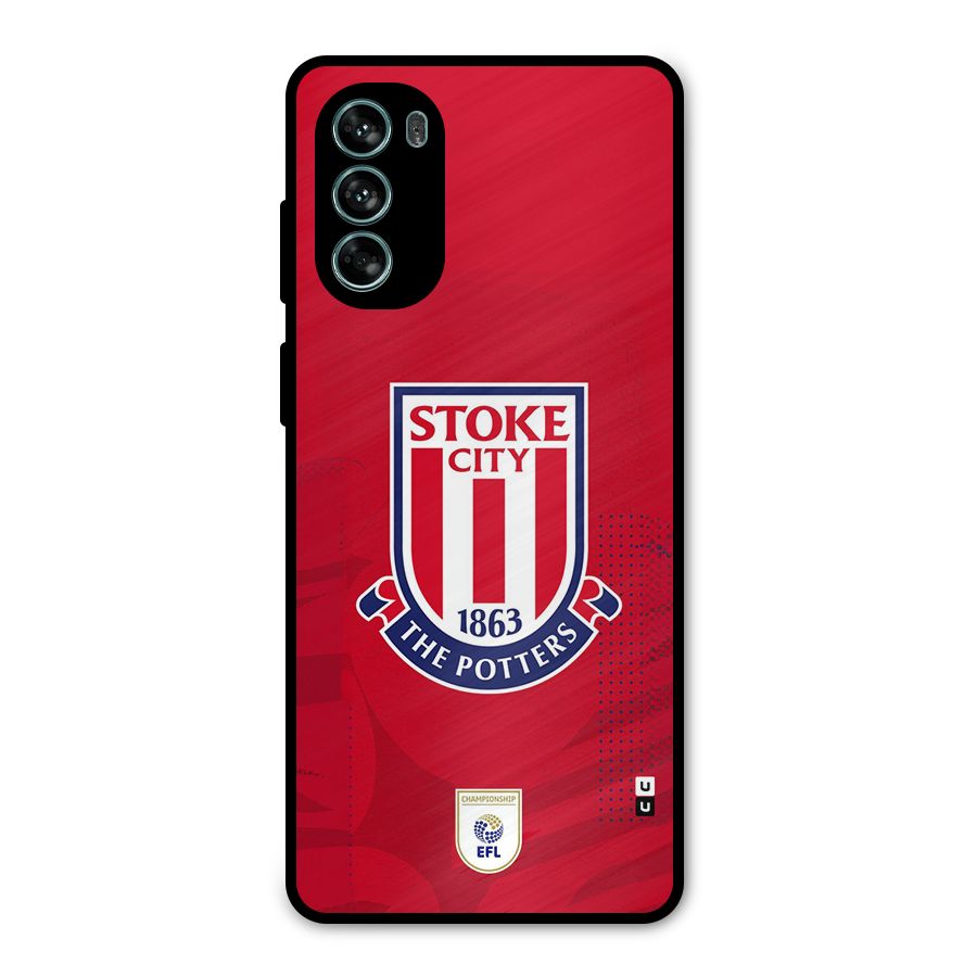 Stoke City Metal Back Case for Moto G62
